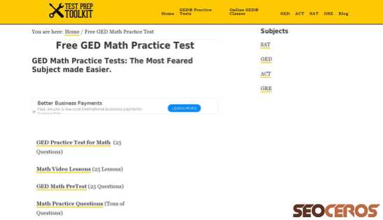 testpreptoolkit.com/free-ged-math-practice-tests desktop vista previa