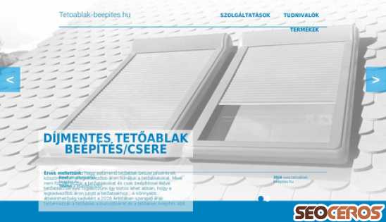 tetoablak-beepites.hu desktop előnézeti kép
