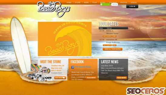 thebeachboys.com desktop preview
