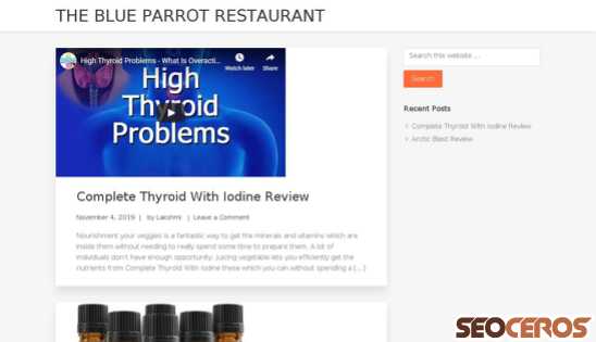theblueparrotrestaurant.com desktop preview