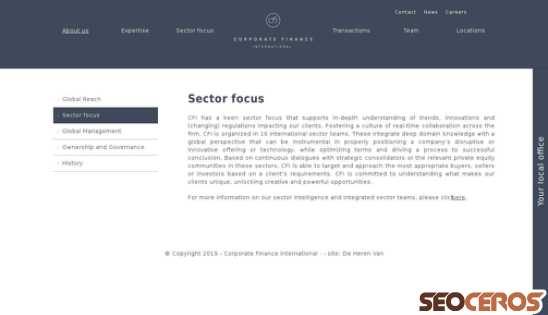 thecfigroup.com/about-us/sector-focus desktop preview