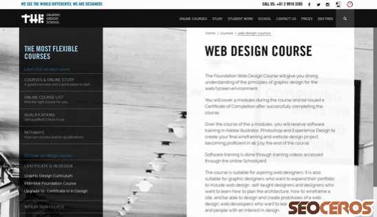 thegraphicdesignschool.com/courses/web-design-courses desktop anteprima
