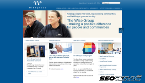 thewisegroup.co.uk desktop förhandsvisning