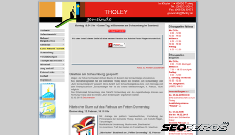 tholey.de desktop previzualizare