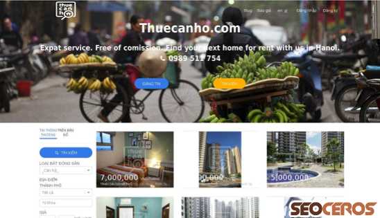 thuecanho.com desktop náhled obrázku