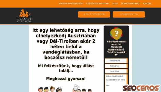 tiroli.hu desktop náhled obrázku