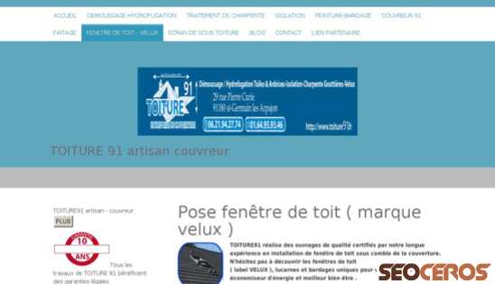 toiture91.fr/fenetre-de-toit-velux desktop előnézeti kép