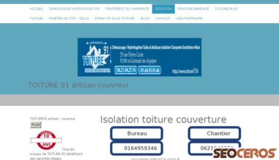 toiture91.fr/isolation desktop Vista previa