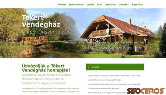 tokert-vendeghaz.hu desktop náhľad obrázku