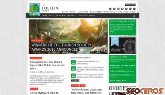 tolkiensociety.org desktop előnézeti kép