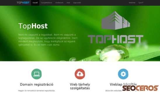 tophost.hu desktop előnézeti kép