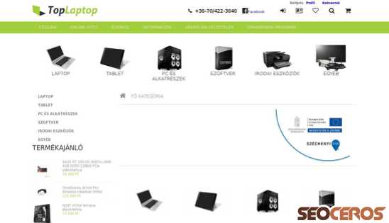 toplaptop.hu desktop előnézeti kép
