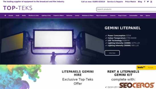 topteks.com/gemini-litepanel desktop preview
