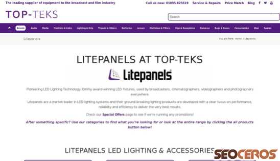 topteks.com/litepanels desktop preview