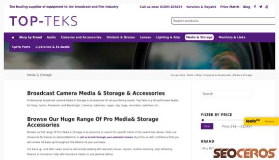 topteks.com/product-category/cameras/media-and-storage desktop Vorschau