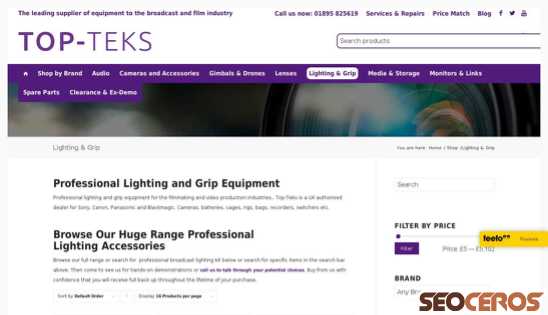 topteks.com/product-category/lighting desktop preview