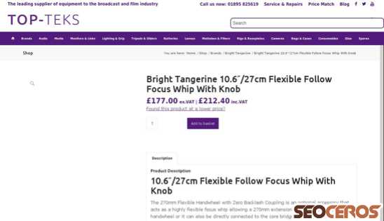 topteks.com/shop/brands/bright-tangerine-10-6-27cm-flexible-follow-focus-whip-with-knob {typen} forhåndsvisning