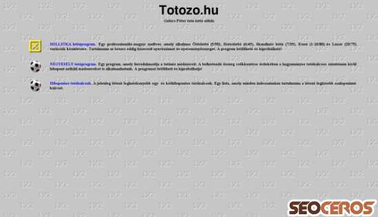 totozo.hu desktop förhandsvisning