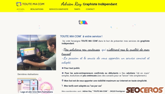 toutemacom.fr desktop förhandsvisning