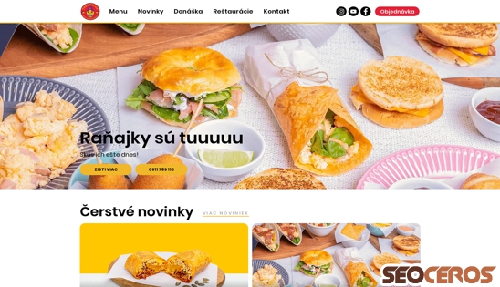 trestacosrestaurant.sk desktop preview