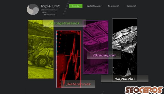 tripleunithitel.com desktop előnézeti kép