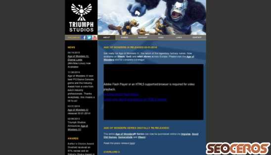 triumphstudios.com desktop náhľad obrázku