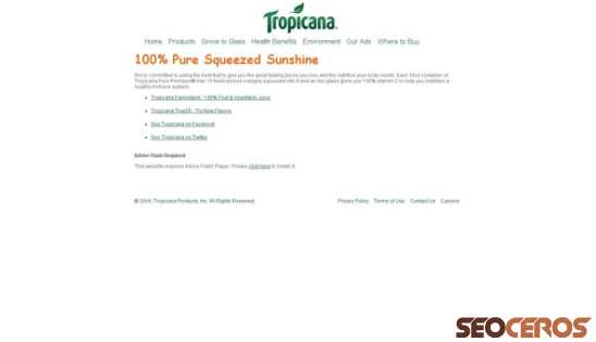 tropicana.com desktop náhled obrázku