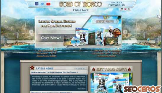 tropico3.com desktop náhľad obrázku