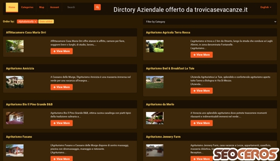 trovicasevacanze.it/directory/index.html desktop előnézeti kép