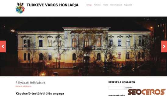 turkeve.hu desktop előnézeti kép