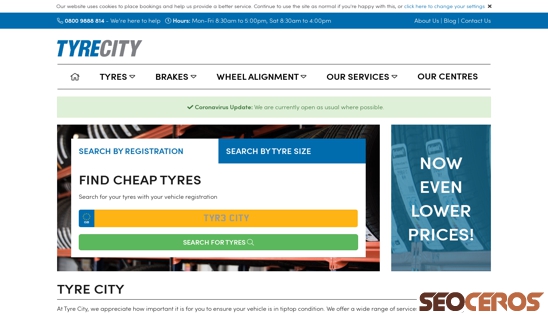 tyrecity.co.uk desktop náhled obrázku