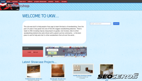 ukworkshop.co.uk desktop förhandsvisning