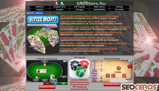 ultistars.hu desktop előnézeti kép