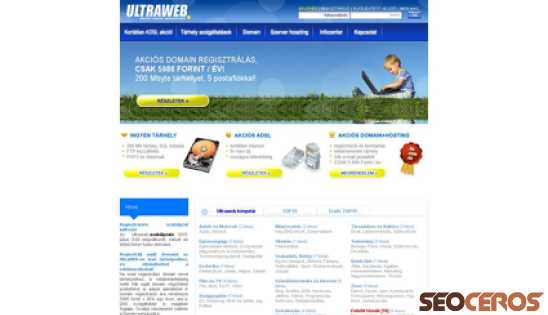 ultraweb.hu desktop előnézeti kép