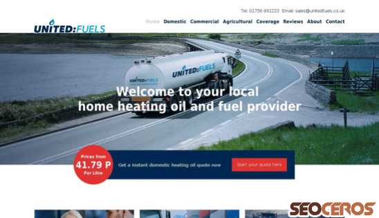 unitedfuels.co.uk desktop prikaz slike
