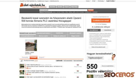 uzletiajanlatok.hu desktop náhled obrázku