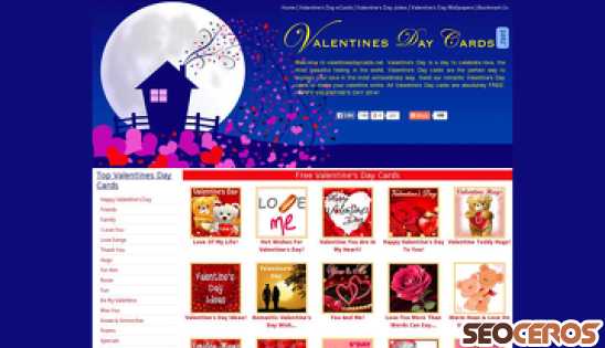 valentinesdaycards.net desktop 미리보기