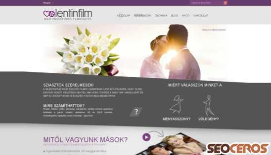 valentinfilm.hu desktop előnézeti kép