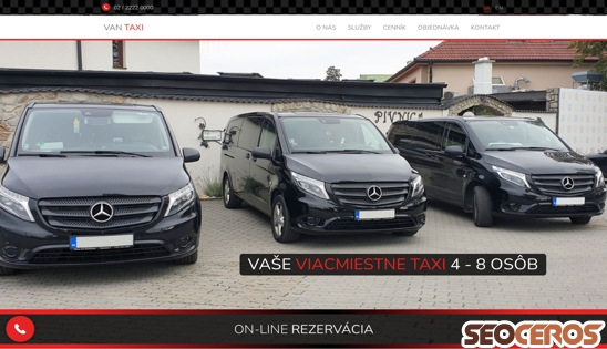 van-taxi.sk desktop preview