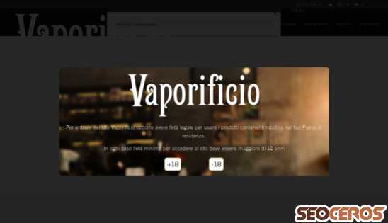 vaporificio.dev2.eu desktop előnézeti kép