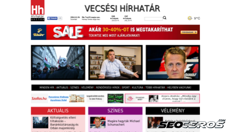 vecsesi-hirhatar.hu desktop náhled obrázku