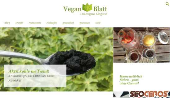 veganblatt.com desktop Vista previa