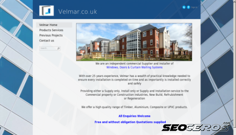 velmar.co.uk desktop előnézeti kép