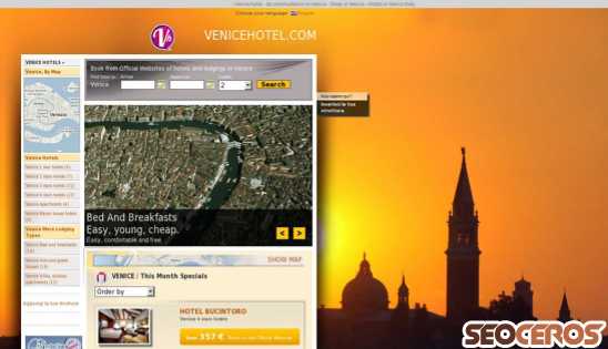 venicehotel.com desktop obraz podglądowy