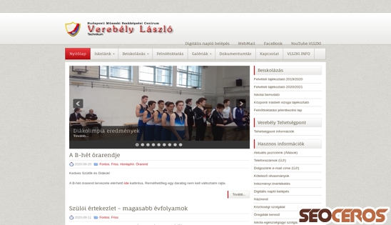 verebelyszki.hu desktop előnézeti kép