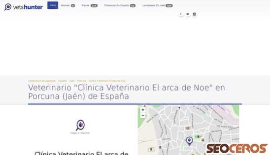 vetshunter.com/es/veterinario-en-porcuna/clinica-veterinario-el-arca-de-noe desktop náhled obrázku