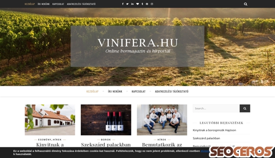 vinifera.hu desktop obraz podglądowy