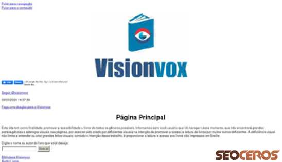 visionvox.com.br desktop Vista previa