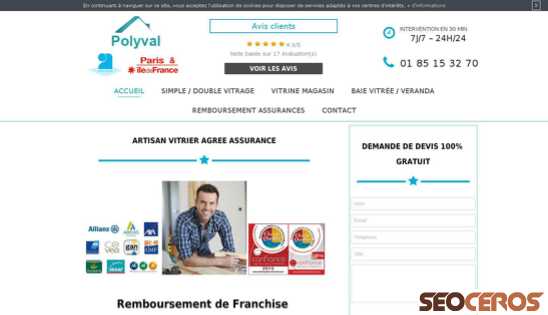 vitrier-de-proximite.fr desktop förhandsvisning