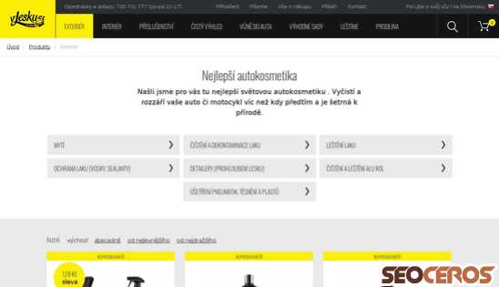 vlesku.cz/autokosmetika desktop obraz podglądowy